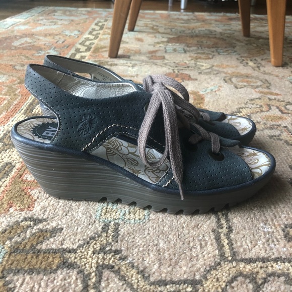 Fly London Shoes - Fly London Lace Up Wedge Sandal